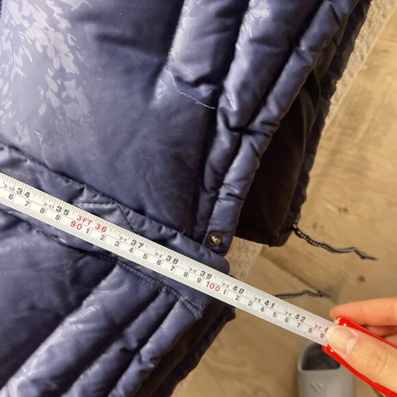 Columbia Catherine Creek Duck Down Feather Parka Jacket Wom Sz L Blue Floral AOP - Picture 8 of 14